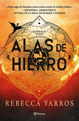 Book cover for 'Alas de Hierro' by Rebecca Yarros.