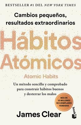 Book cover for 'Hábitos Atómicos' by James Clear.